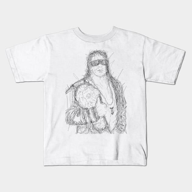 BRET HITMAN HART Kids T-Shirt by PNKid